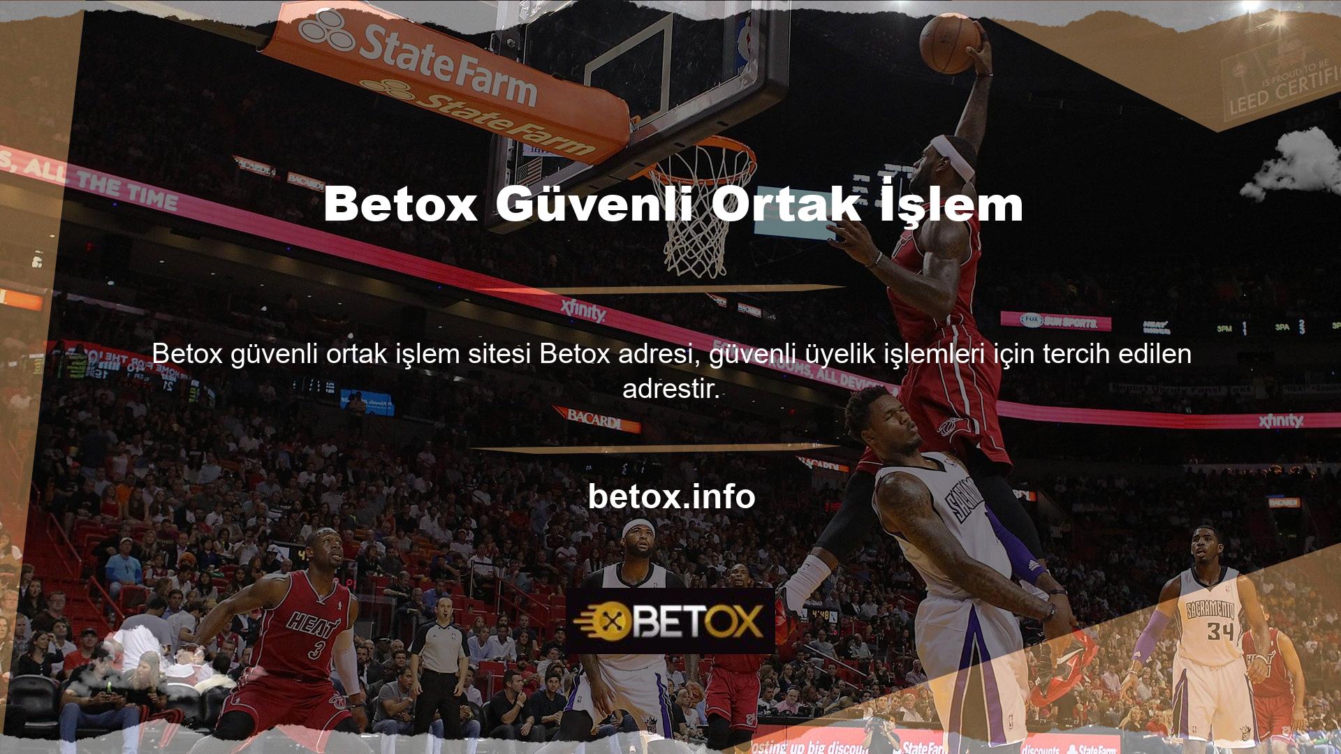 Tüm Betox güvenli ortak işlem oyun seçenekleri Betox web sitesinde mevcuttur