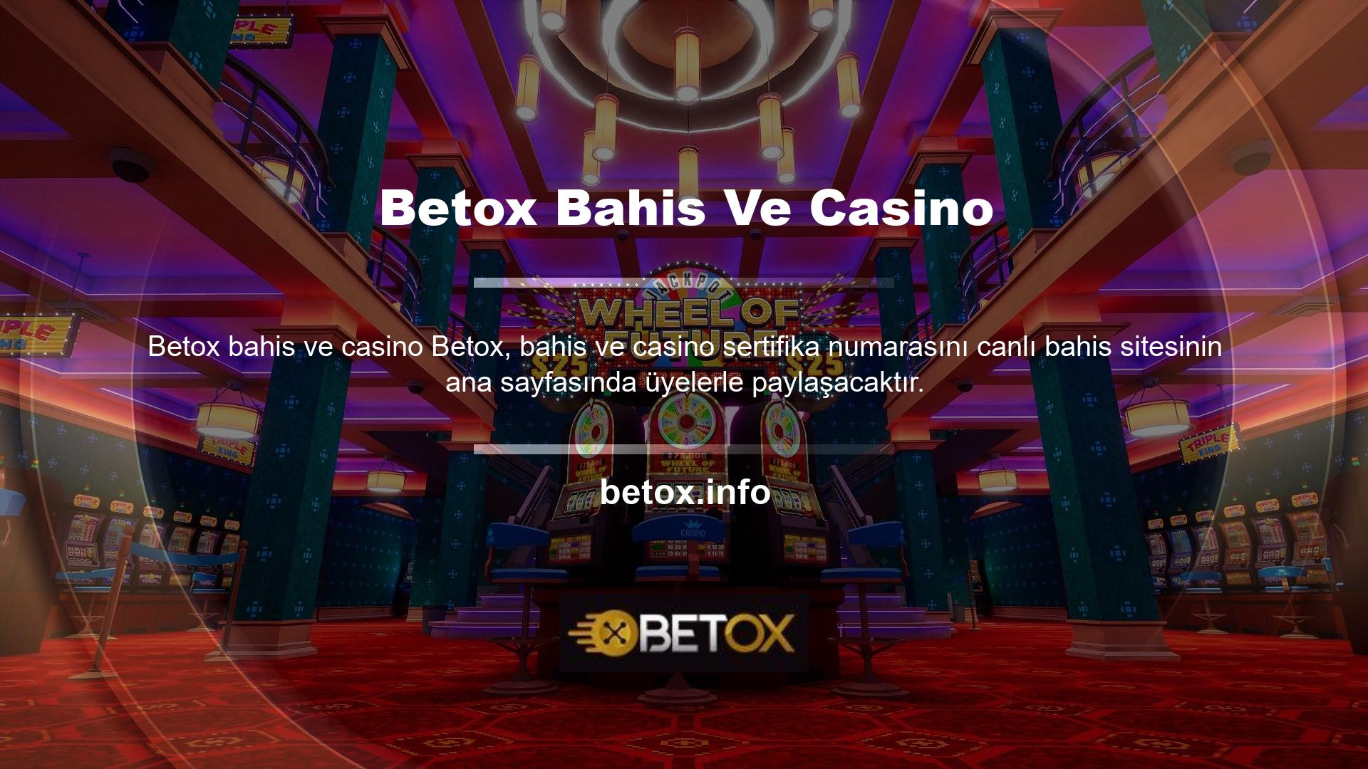 Bahislerinizin ve casino sertifikalarınızın geçerliliğini de kontrol edebilirsiniz
