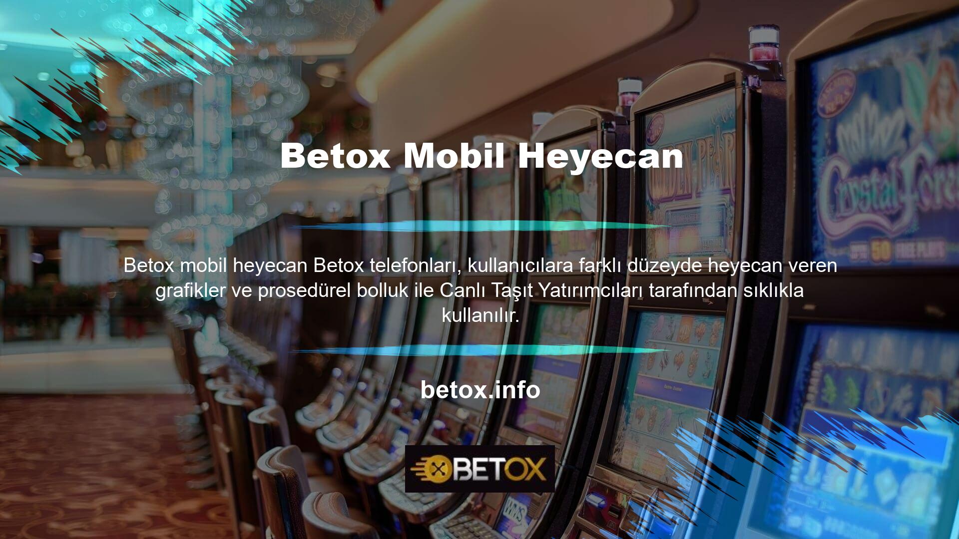 Menü, casinoların, canlı casinoların, spor bahislerinin ve promosyonların isimlerini içerir